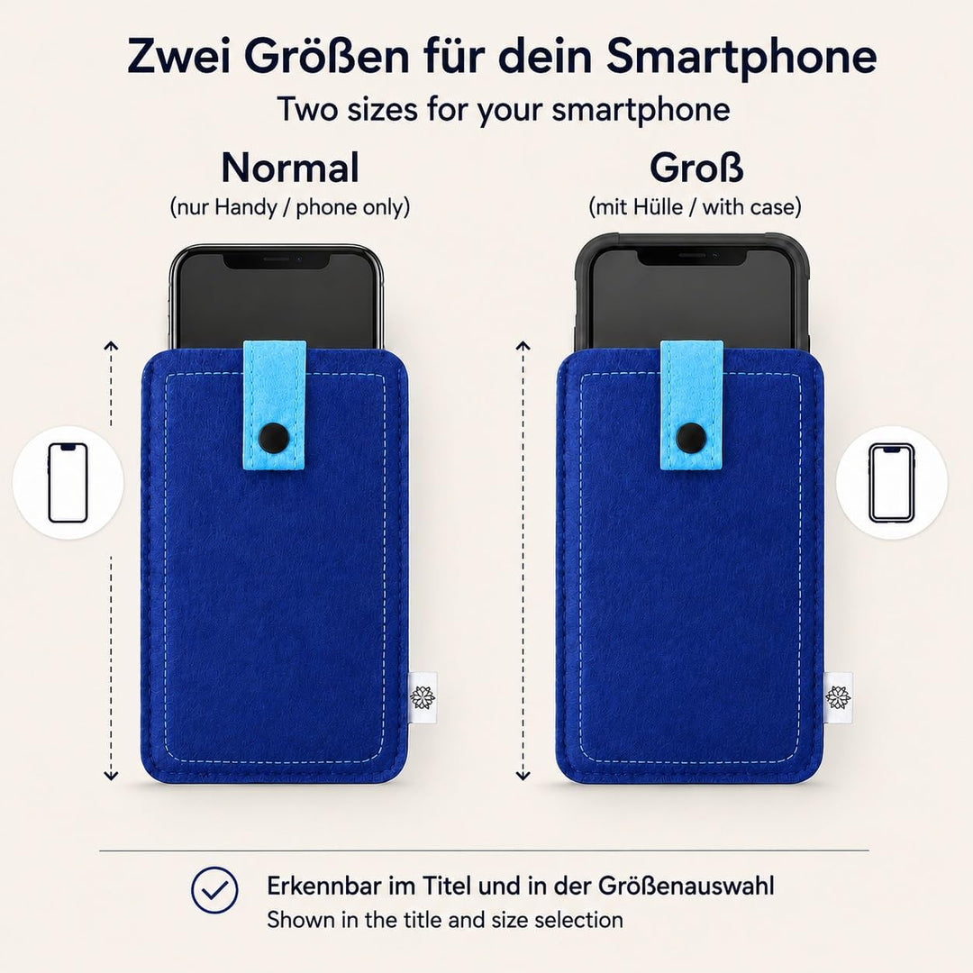 Davii Handy Filztasche für Samsung Galaxy A14 / A16 / A56, Schutztasche Robust, Handytasche mit Band