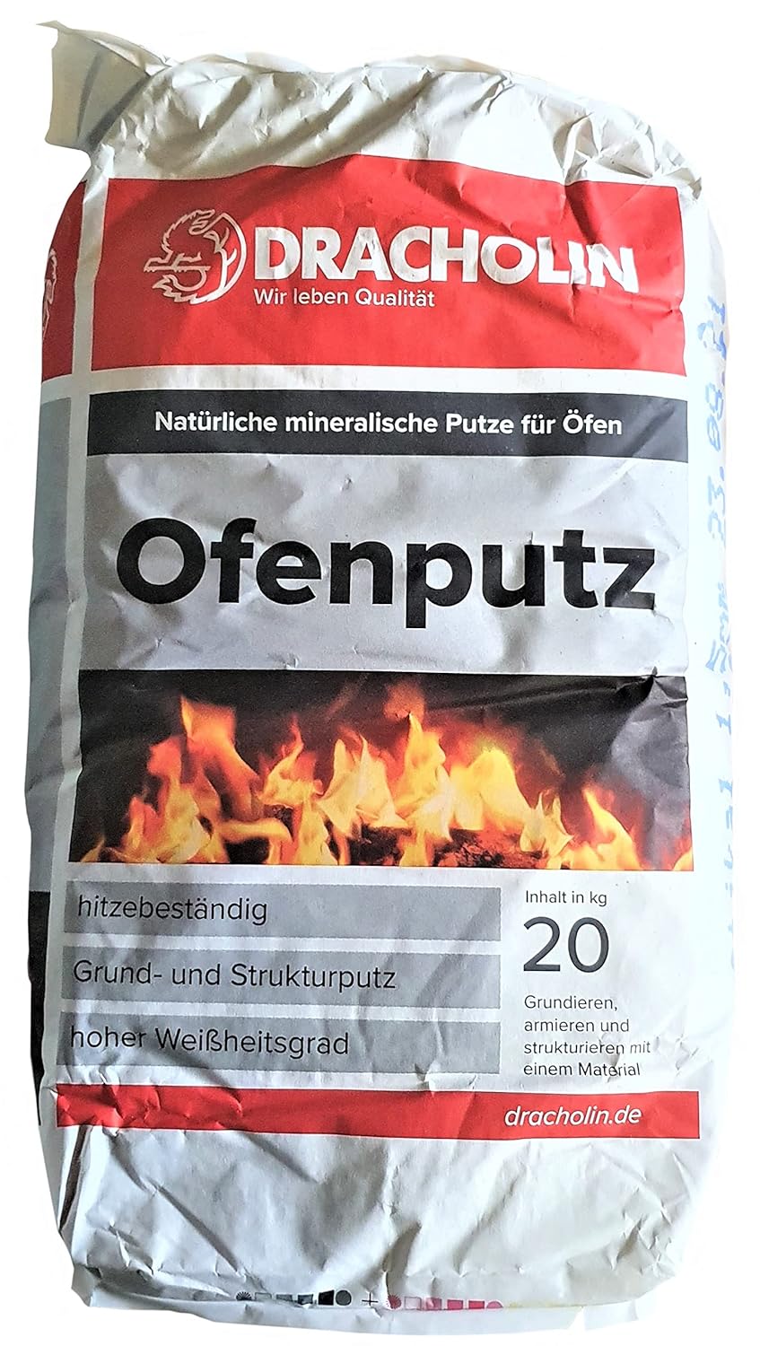 Ofenputz weiss Ofen-,Kaminputz für Innen und Aussen, Grund-, Armierungs- und Strukturputz in einem i