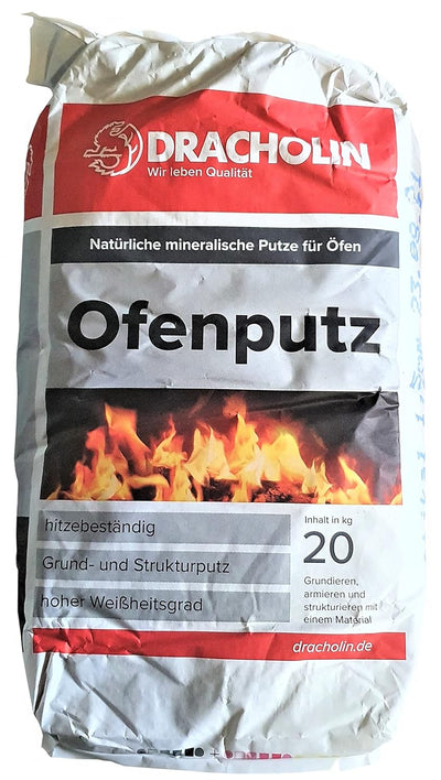 Ofenputz weiss Ofen-,Kaminputz für Innen und Aussen, Grund-, Armierungs- und Strukturputz in einem i