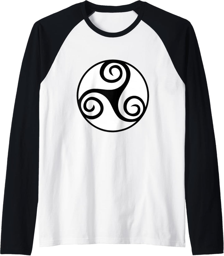 Triskele Triple Spiral Triskelion Celtic Raglan