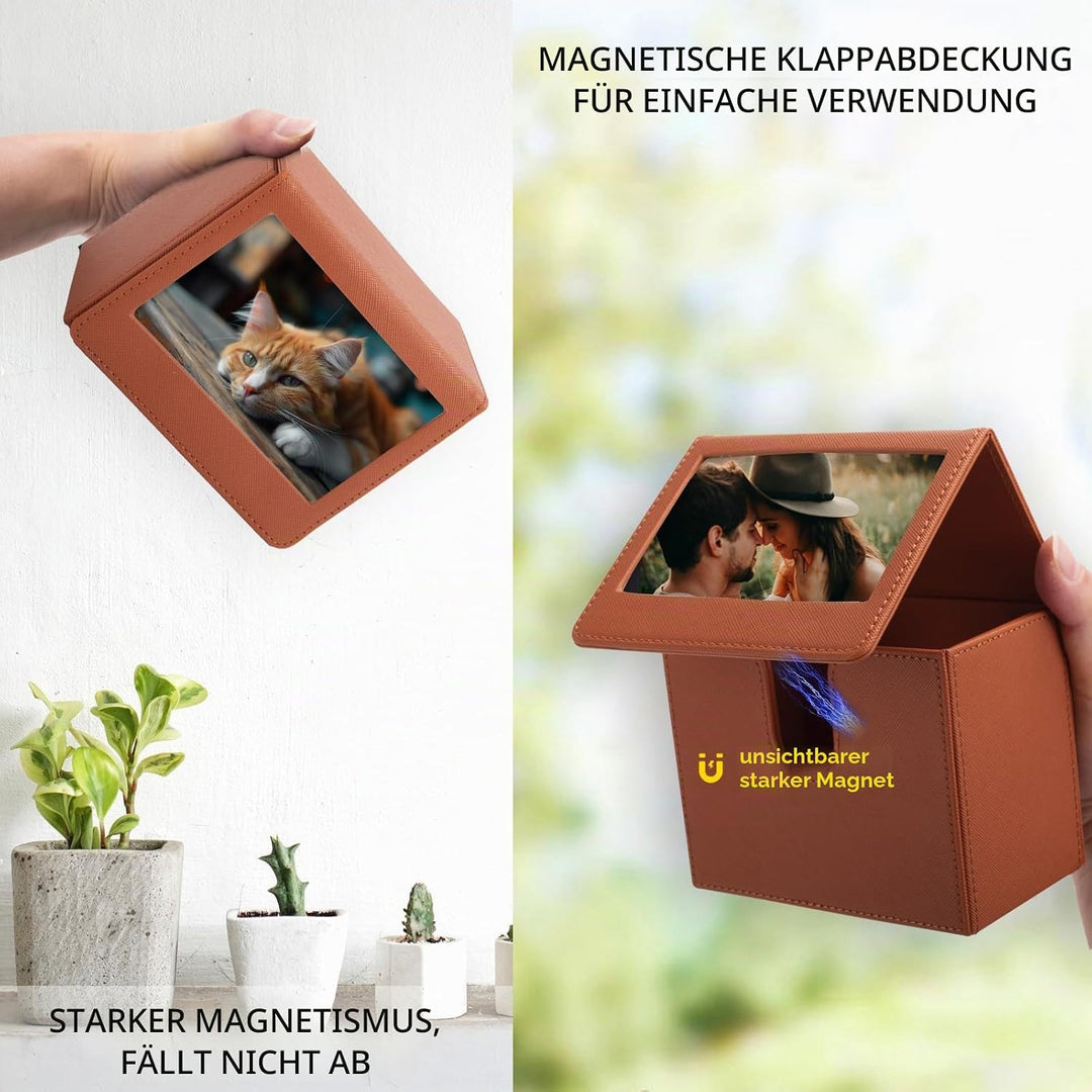 Foto-Aufbewahrungsbox für Instax Wide/Polaroid Now+/I-Type/OneStep2 Sofortbildfilm, 3,5 x 4,25” Foto