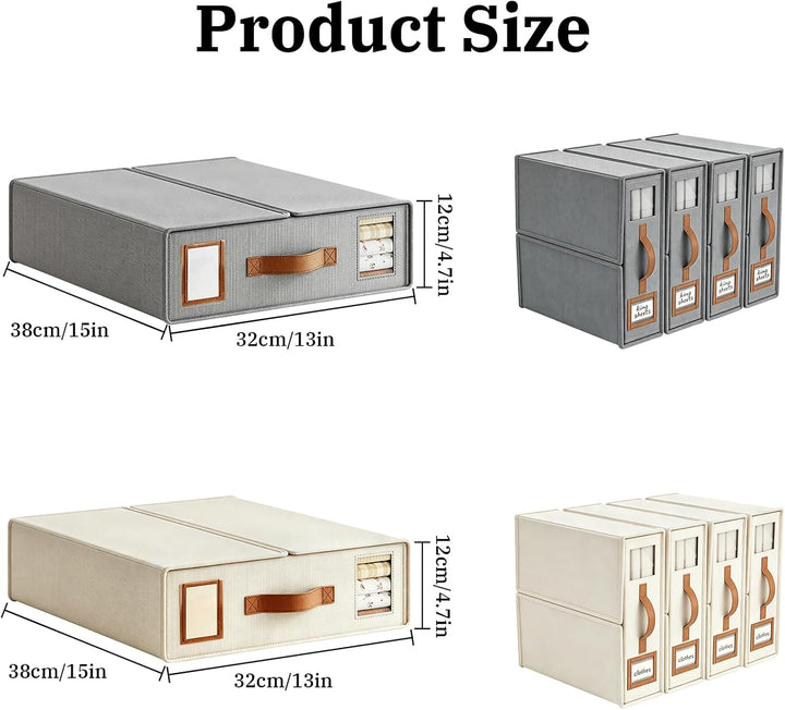 8 Stück Bettwäsche Organizer, Kleiderschrank Organizer mit Griff, Bettlaken Halterung für Bettwäsche