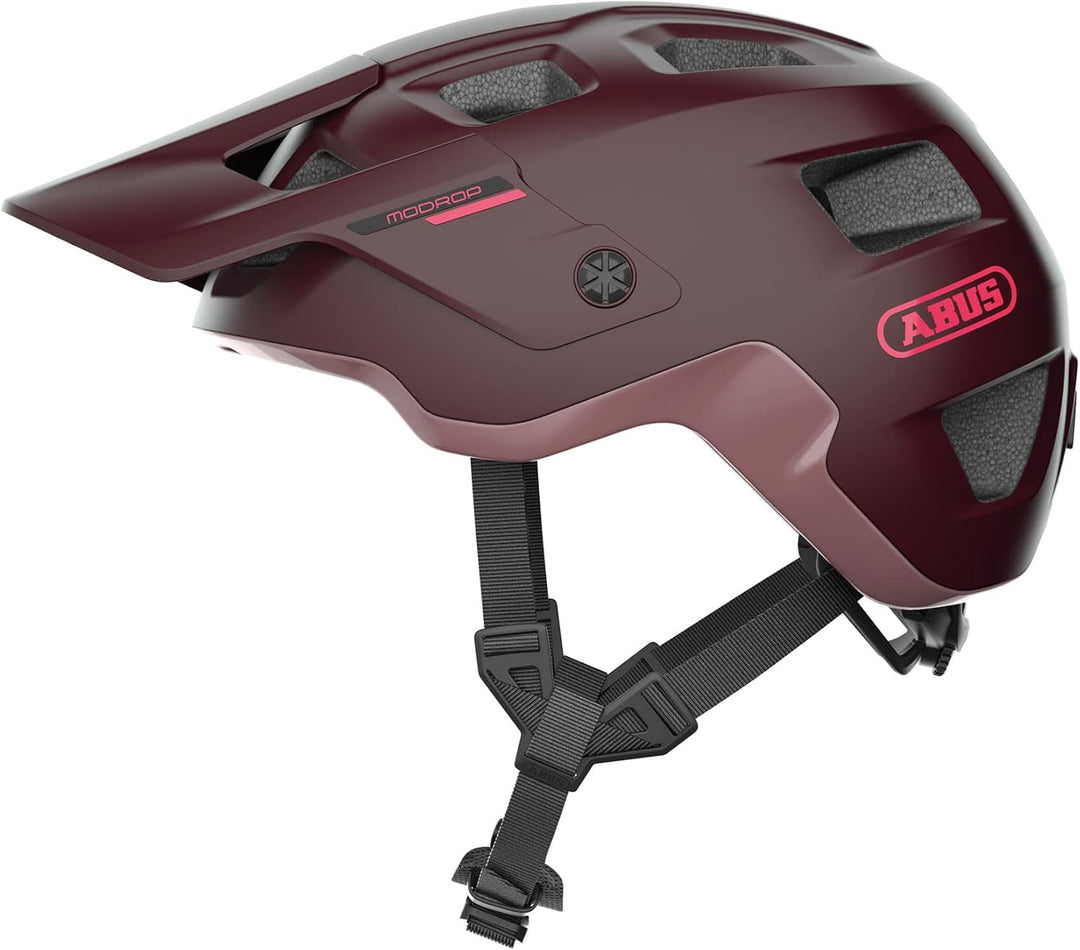 ABUS MTB-Helm MoDrop - robuster Fahrradhelm mit guter Belüftung für Mountainbiker - individuelle Pas