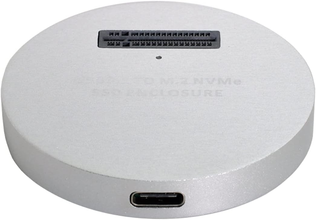 Cablecc USB 3.1 USB-C zu NVME M-Key M.2 NGFF SSD Externer PCBA-Konveteradapter Vertikaler Typ Silber