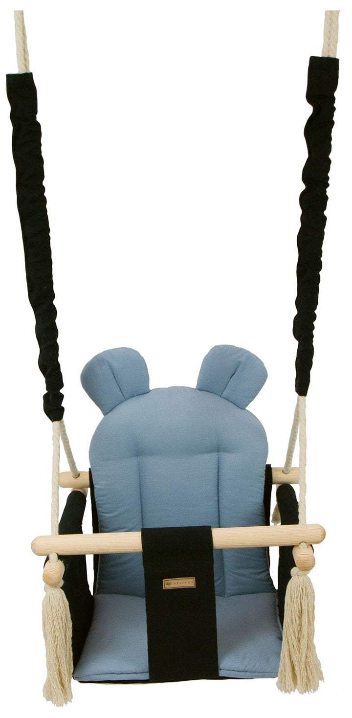 Kinderschaukel Babyschaukel Indoor-Schaukel Hängeschaukel Sitzschaukel Hängesitz (Muster: schwarz, h