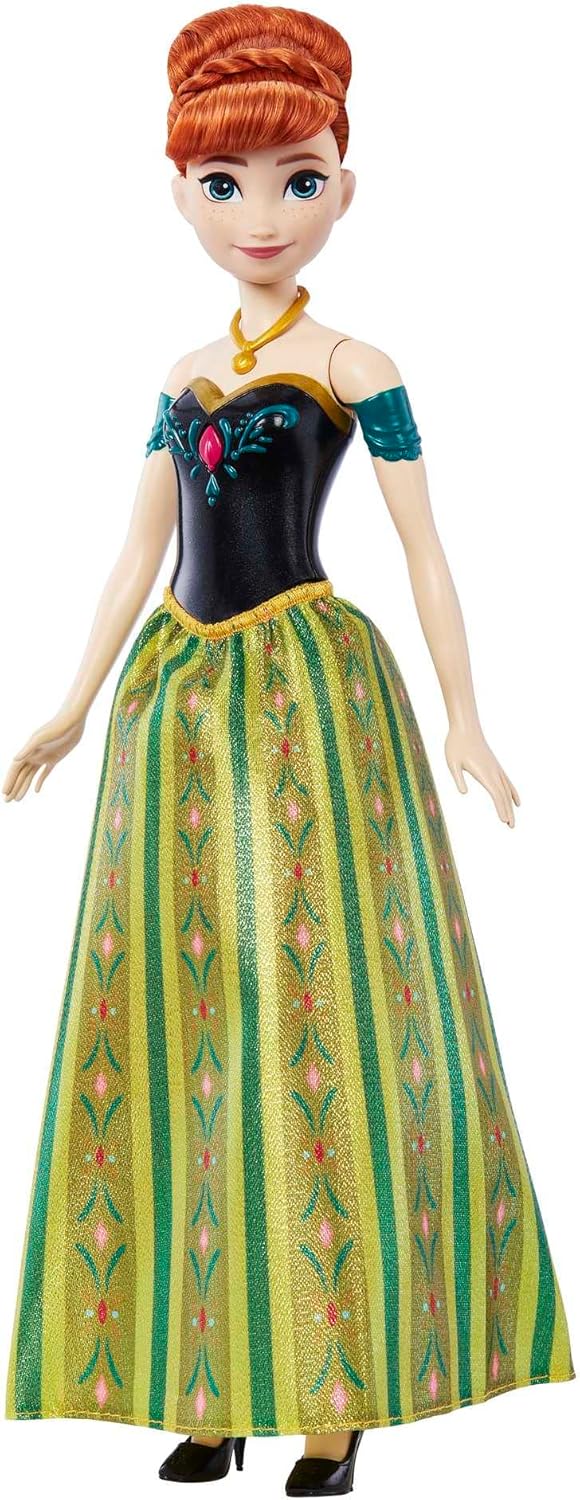 Mattel Disney Die Eiskönigin Singende Anna-Puppe - 30-sekündiger Song-Ausschnitt, klassisches Schlos