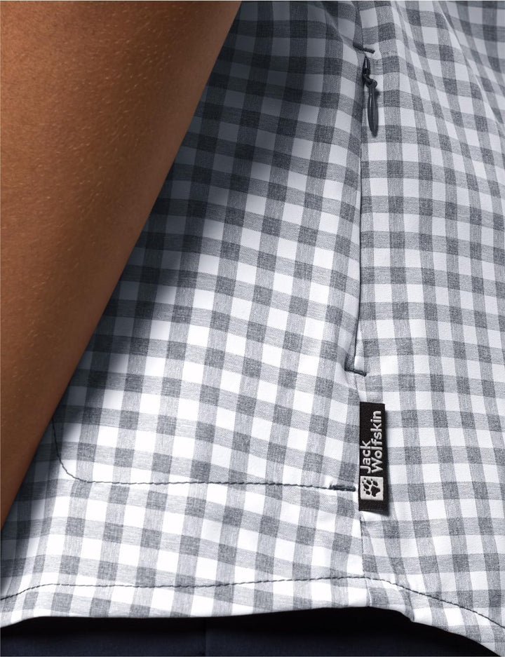 Jack Wolfskin Damen Kepler Shirt W Shirt Shortsleeve XS Night Blue Checks, XS Night Blue Checks
