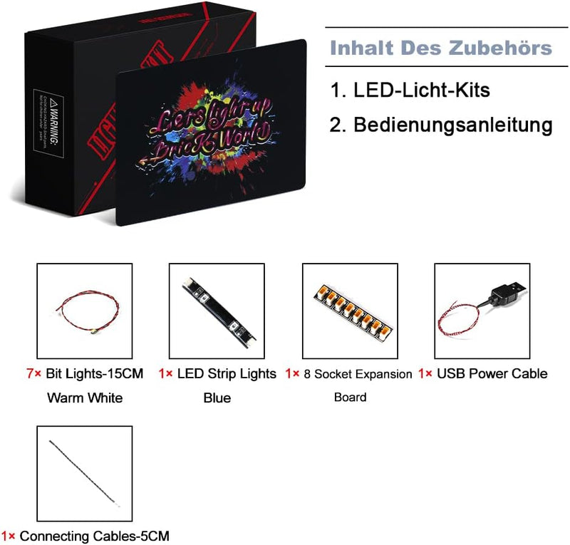 BrickBling Led Licht Set für Lego 75979 Harry Potter Hedwig, Led Beleuchtungs Set Dekorationslichter