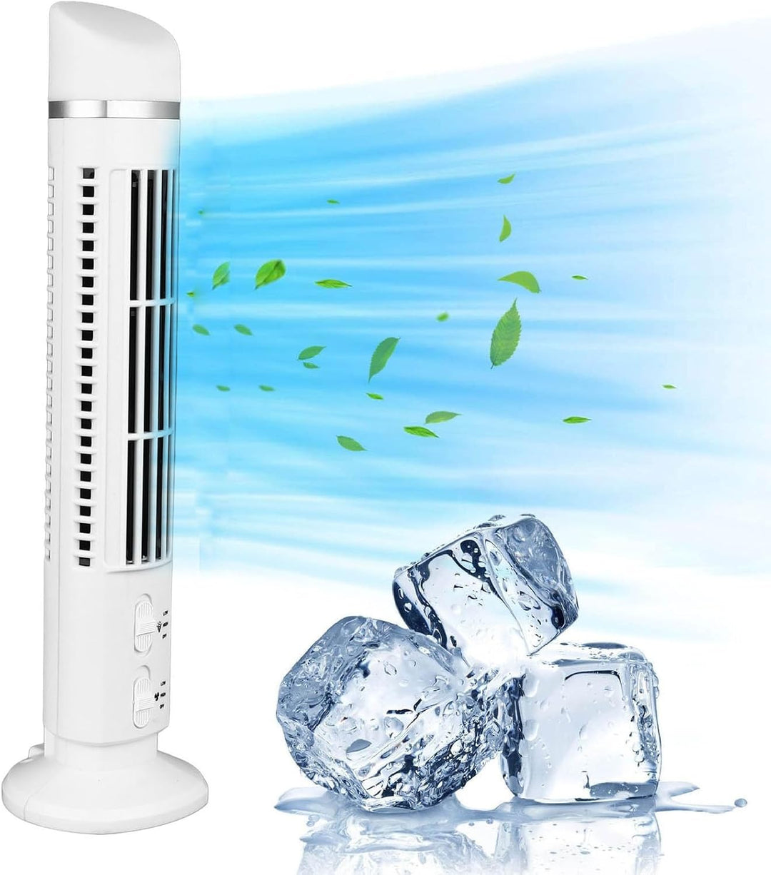 Flügelloser Turmventilator mit Raumluftzirkulation, Leiser Schreibtischventilator mit Kindersicherem