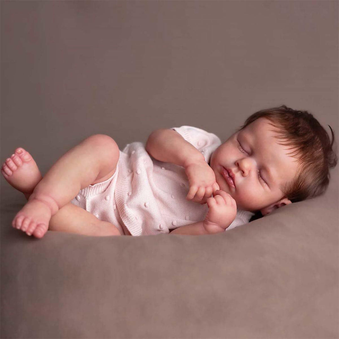 Zero pam Reborn Baby Vollsilikon Lebensecht-50CM Reborn Puppen Lebensecht, Silikon Baby Mädchen, Bab