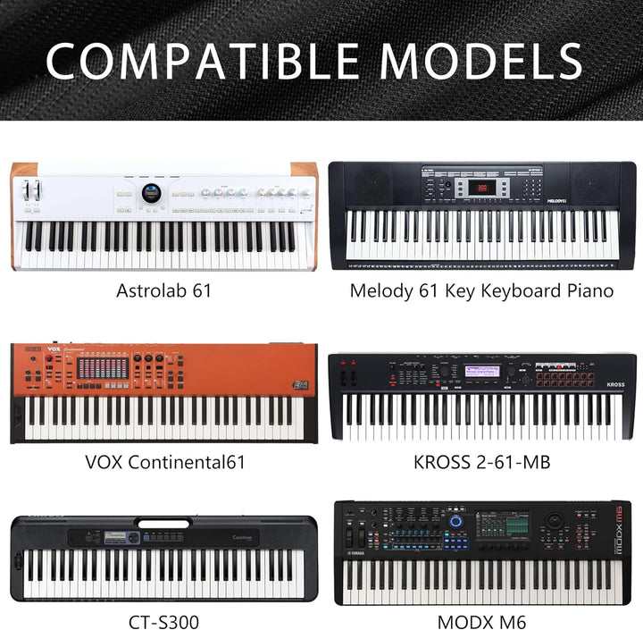 Musiin Staubschutz für Klaviertastatur mit 61 Tasten, kompatibel mit Nord Electro 6D, Roland E-X10D,