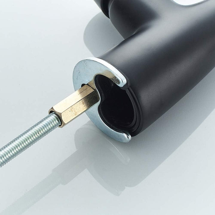 Ibergrif Arial, Hoch Küchenarmatur, Spültischbatterie mit Schwenkbarer Auslauf Schwarz, Schwarz