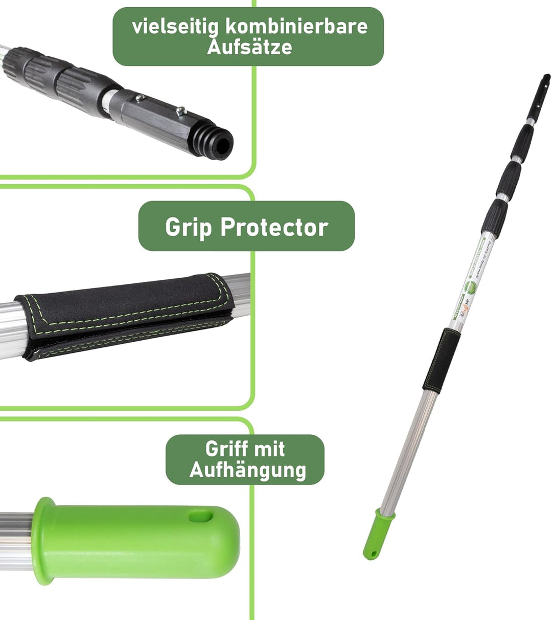 Axis Line | Profi Teleskopstange 1,7 Meter | 6 Stangen wählbar 1,7/3 /4/4.5/6 Meter | Profi Edition
