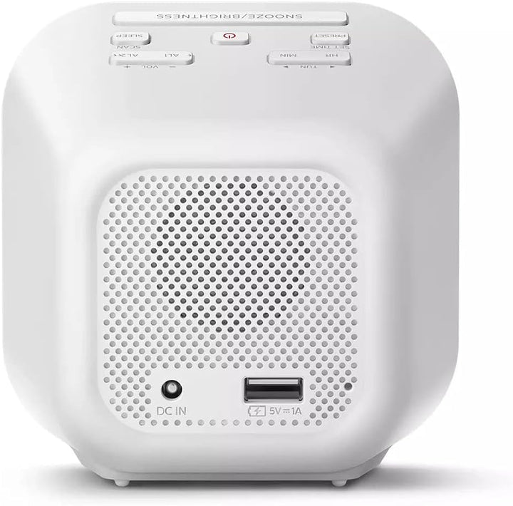 Philips Wecker mit Radio, Radio mit verspiegeltem Display, Digitalradio mit Doppelalarm, Sleep Timer