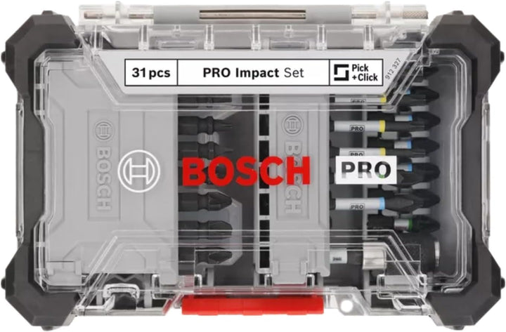 Bosch Professional 31 tlg. Schrauberbit Set (Impact Control, Pick and Click, Zubehör Schlagschrauber