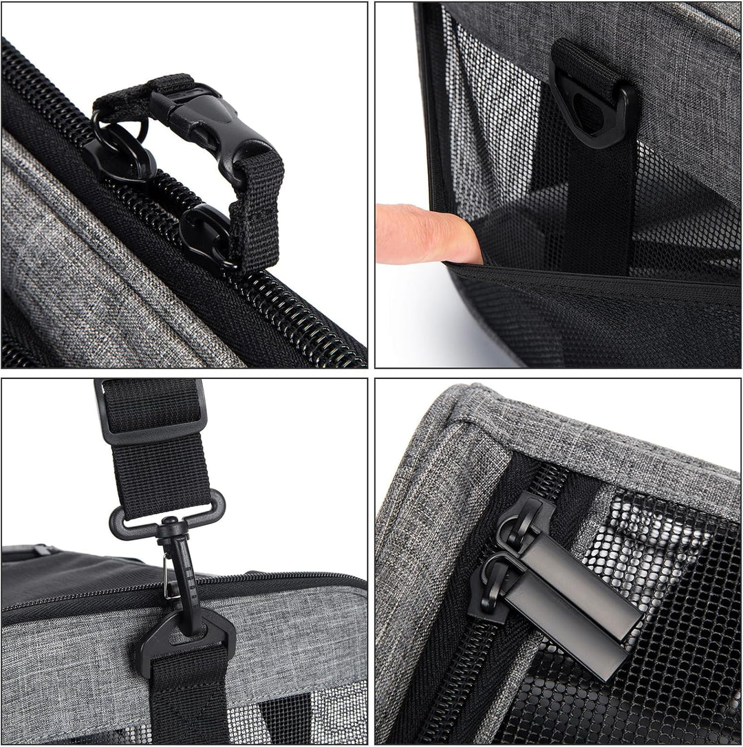 Wakytu Transportbox für Katze Hund, Transporttasche für Haustiere, Faltbare Hundetransportbox Katzen