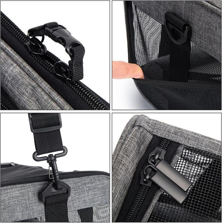 Wakytu Transportbox für Katze Hund, Transporttasche für Haustiere, Faltbare Hundetransportbox Katzen