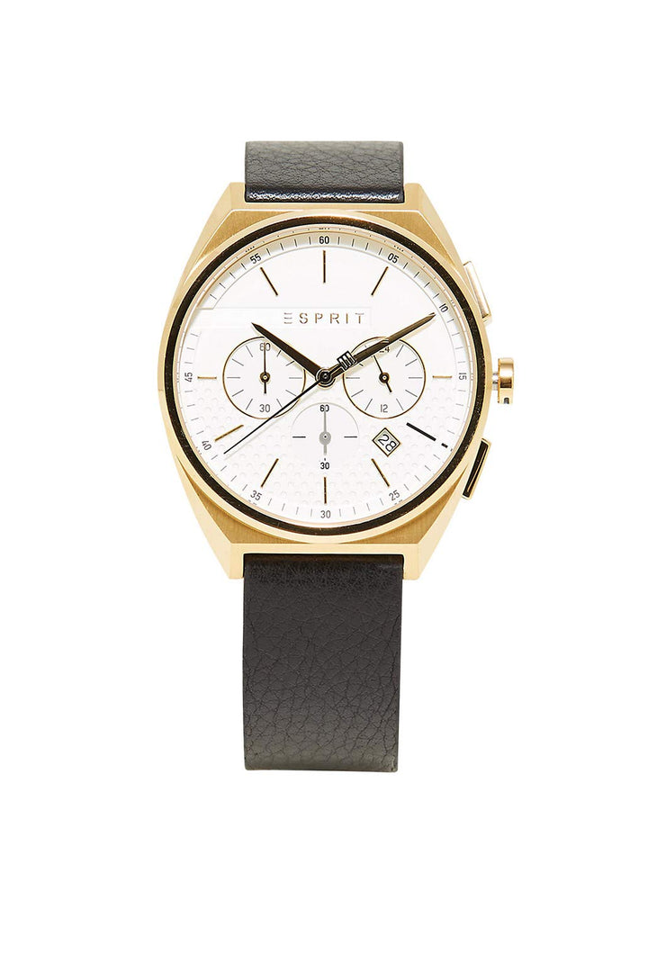 Esprit Herren-Chrono mit perforiertem Ziffernblatt