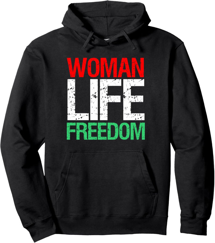 Woman Life Freedom Iran Patriotischer Slogan Vintage Pullover Hoodie