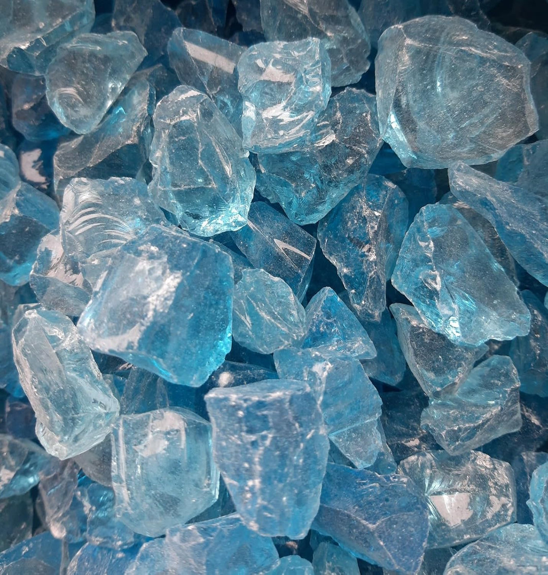 Feuerglas, 3/4" Jadeblau (5, Kilogramm) 5 Kilogramm, 5 Kilogramm