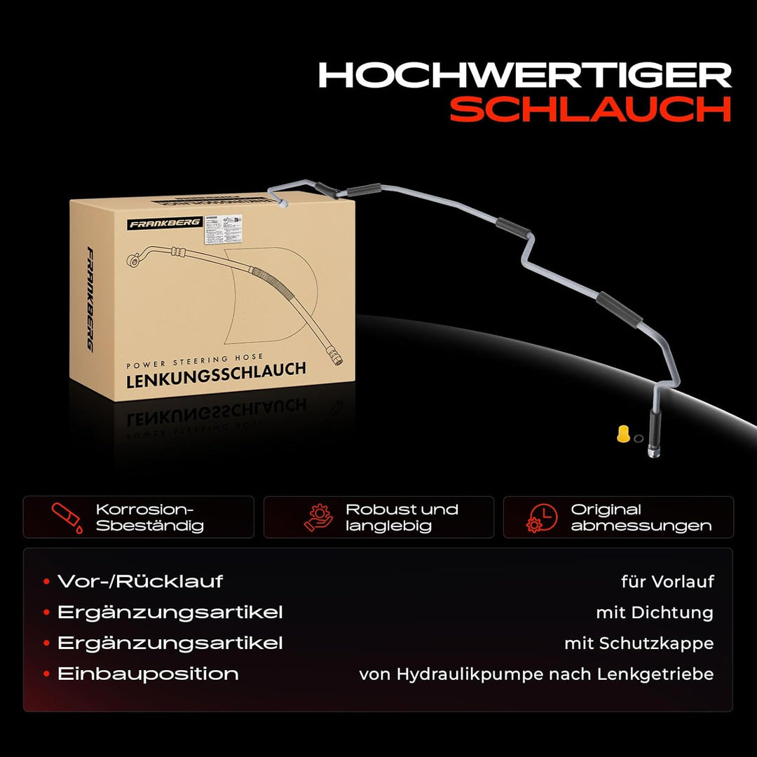 Frankberg Servolenkung Schlauch Druckschlauch Kompatibel mit Fiesta IV JA JB 1.2L-1.8L 1995-2002 Pum