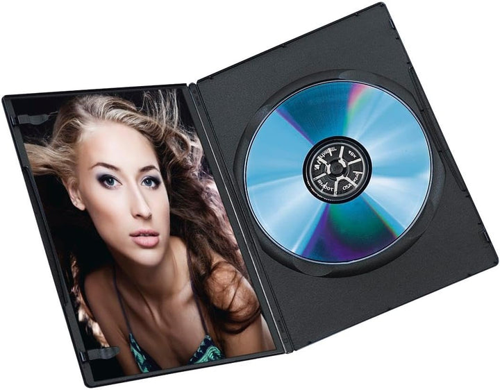 Hama DVD-Hülle Slim 25er-Pack (auch passend für CDs und Blu-Rays) extra schmal, mit Folie zum Einste
