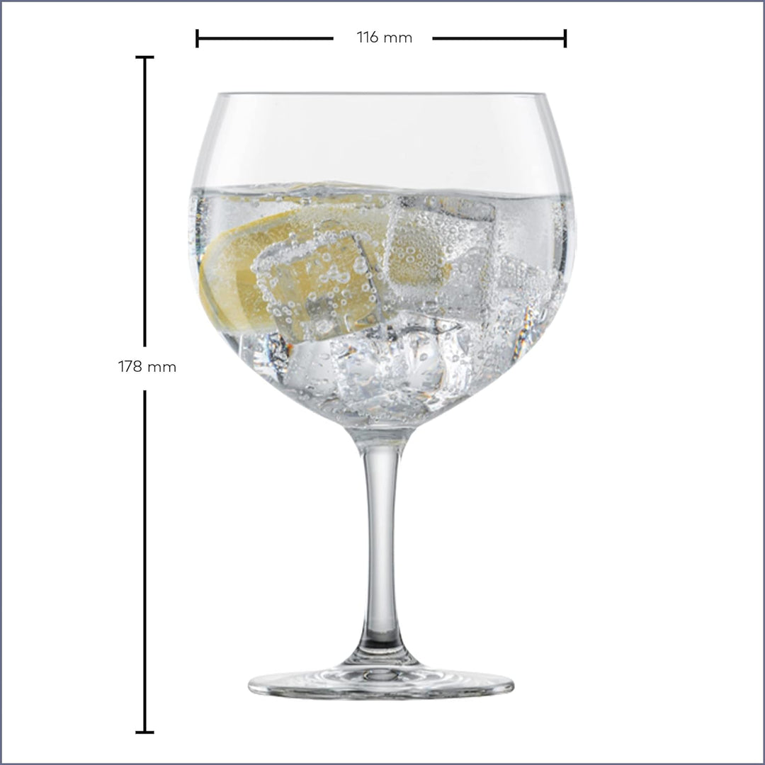 SCHOTT ZWIESEL Gin Tonic Glas Bar Special (4er-Set), bauchige Longdrinkgläser für Gin Tonic, spülmas