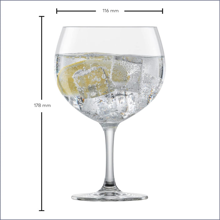 SCHOTT ZWIESEL Gin Tonic Glas Bar Special (4er-Set), bauchige Longdrinkgläser für Gin Tonic, spülmas