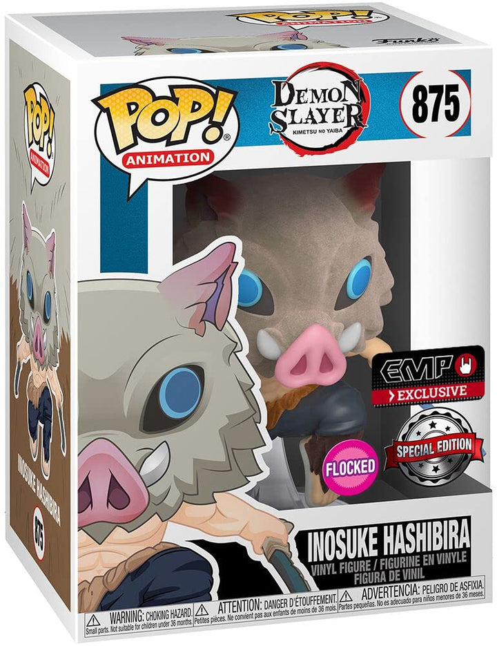 Demon Slayer Inosuke (Chase Edition möglich!) (Flocked) Vinyl Figur 875 Unisex Funko Pop! Standard