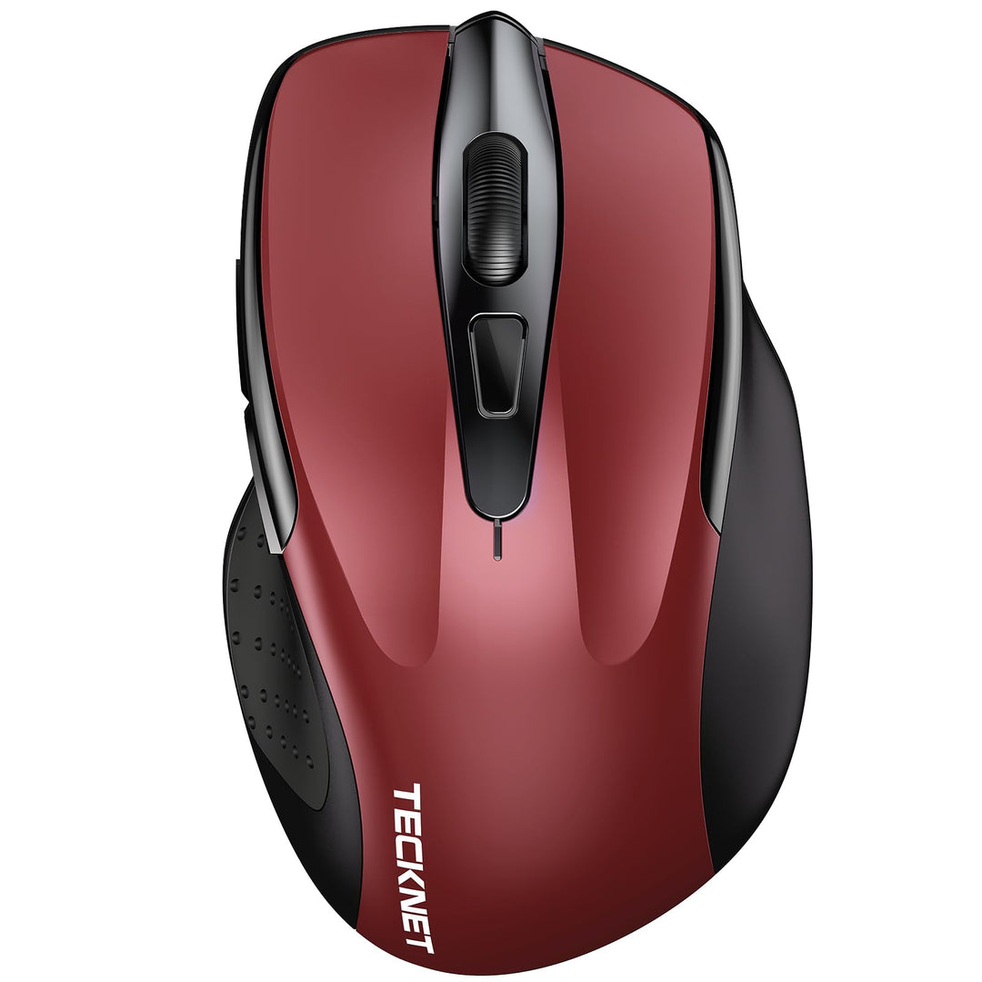 TECKNET Bluetooth Maus, 4800 DPI Kabellos Ergonomische Maus (Tri-Modi: BT 5.0/3.0+2.4G), 30 Monate B
