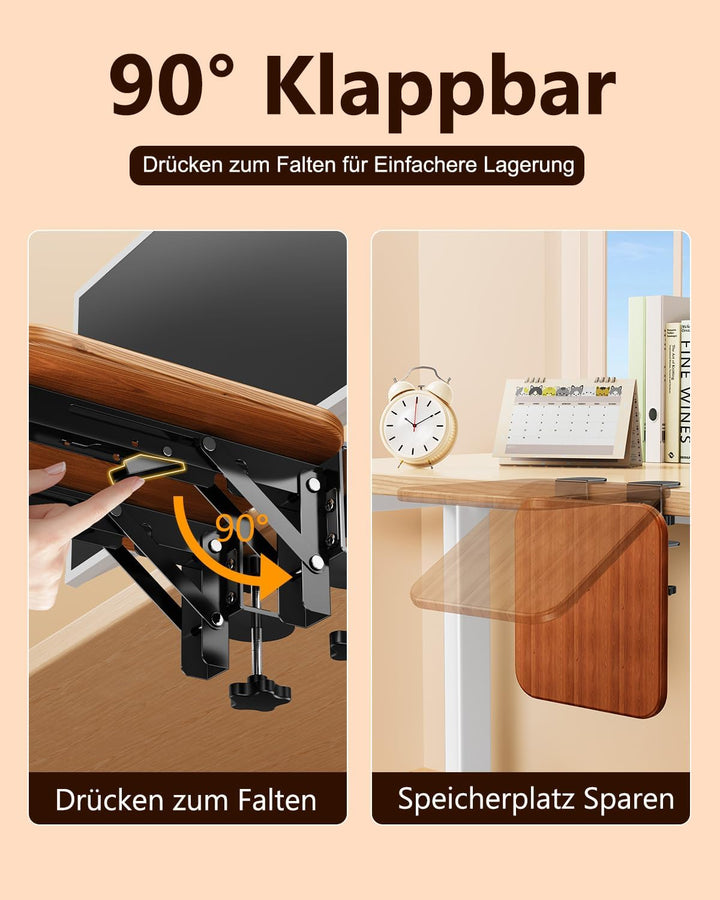 Ergonomische Handgelenkauflagen, Holz Schreibtisch Verlängerungsplattform, Grösse 8,26 * 7,63 Zoll,