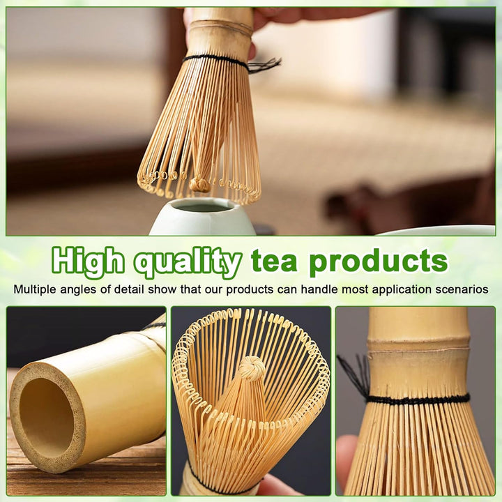 5er Set Keramisches Matcha-Schalen-Set, Matcha-Schale, Matcha-Besen, Spatel,Sieb, Matcha-Besenhalter