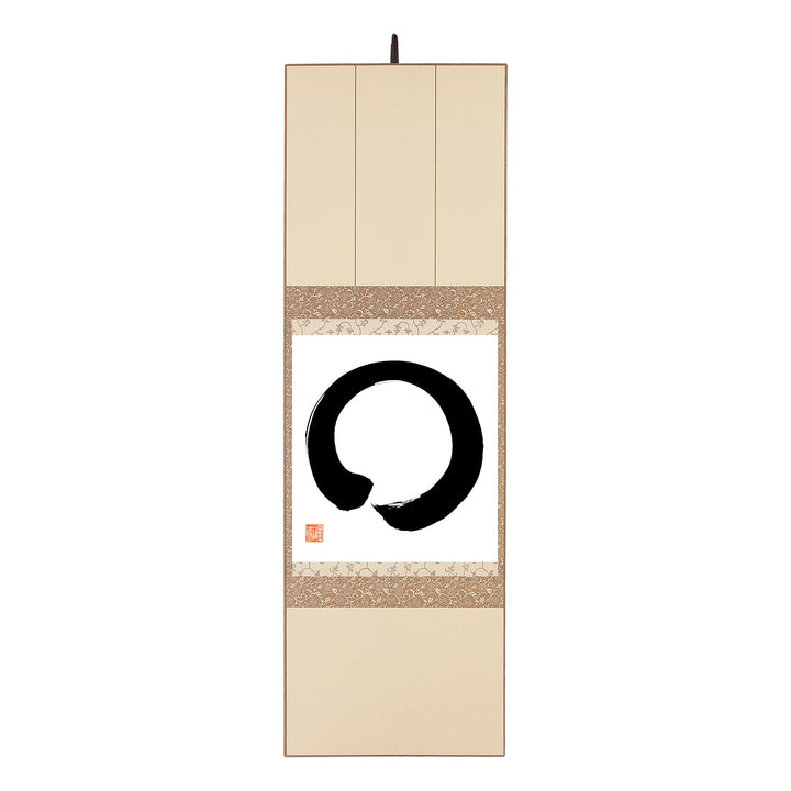 Yumeya Original japanische Kalligraphie ENSO handgeschrieben Japan Kalligrafie in Faltrahmen H. 83,