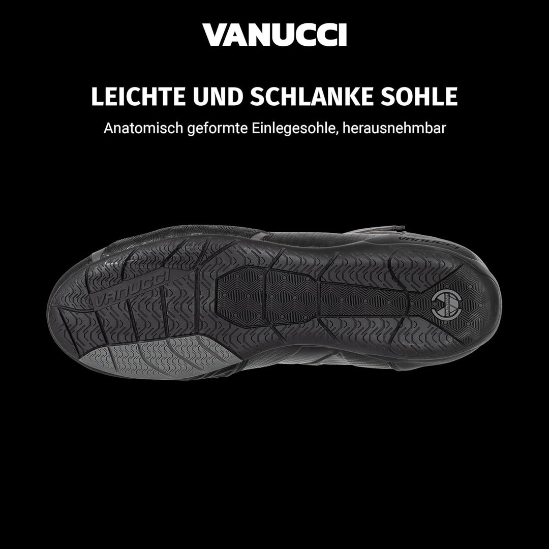 Vanucci VSB-3 Motorradstiefel Herren, Touring Stiefel, Biker Boots, Motorradschuhe Mit CE-Zertifizie