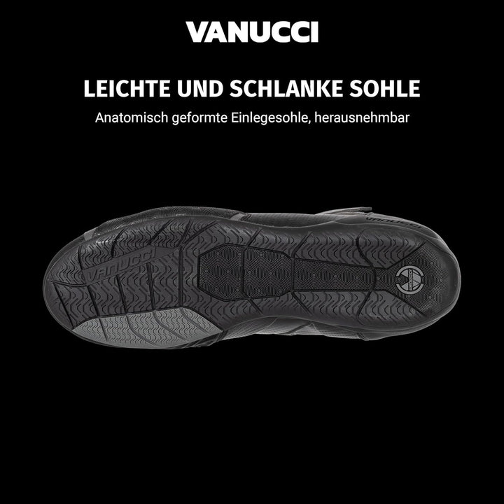 Vanucci VSB-3 Motorradstiefel Herren, Touring Stiefel, Biker Boots, Motorradschuhe Mit CE-Zertifizie