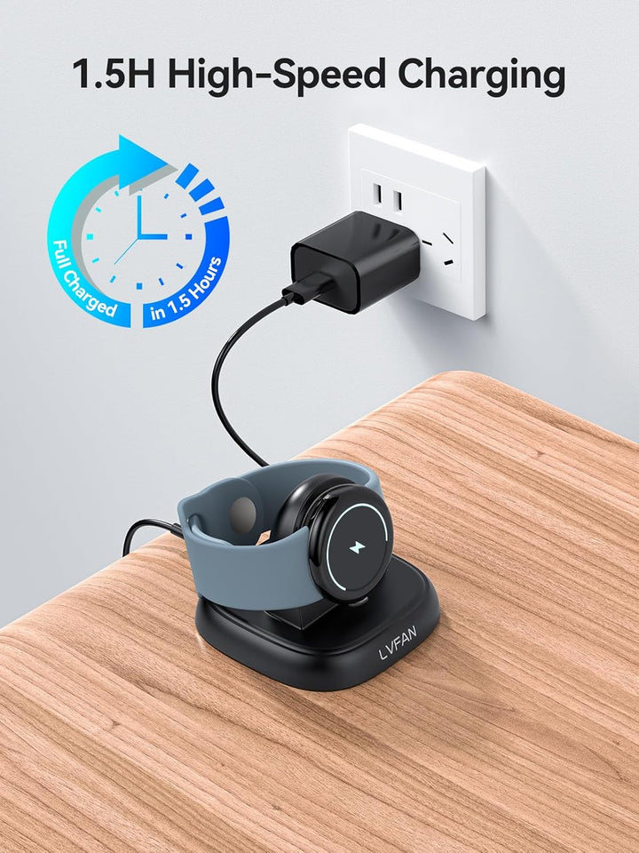 LVFAN Ladestation für Pixel Watch 3/2, USB-C Ladekabel Ersatzzubehör, Magnetischer Ladeständer für G