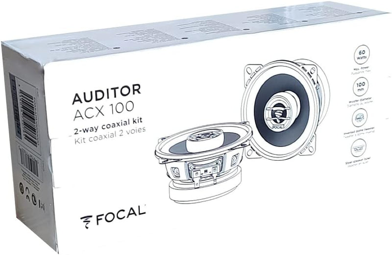 2 Focal Auditor ACX-100 ACX100 2 Wege koaxial Lautsprecher 10 cm 100 mm 4" Durchmesser 30 watt rms 6