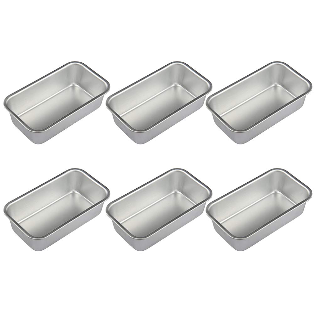 Rechteckige Backform 6Er Pack Mini Pfannen Antihaft Mini Backformen Kuchenformen Brot Blechpfannen f