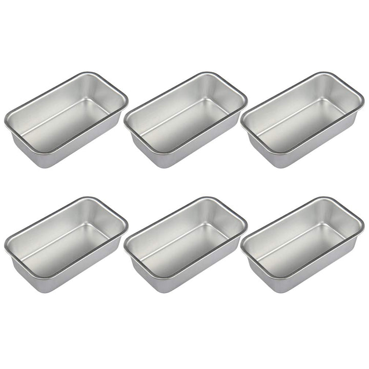 Rechteckige Backform 6Er Pack Mini Pfannen Antihaft Mini Backformen Kuchenformen Brot Blechpfannen f