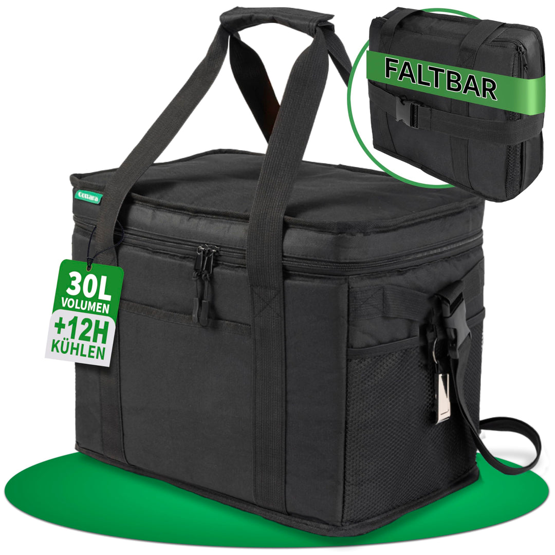 Cottara® Kühltasche Gross mit auslaufsicherer Isolierung 30l – Kühltasche faltbar gross zum Einkaufe