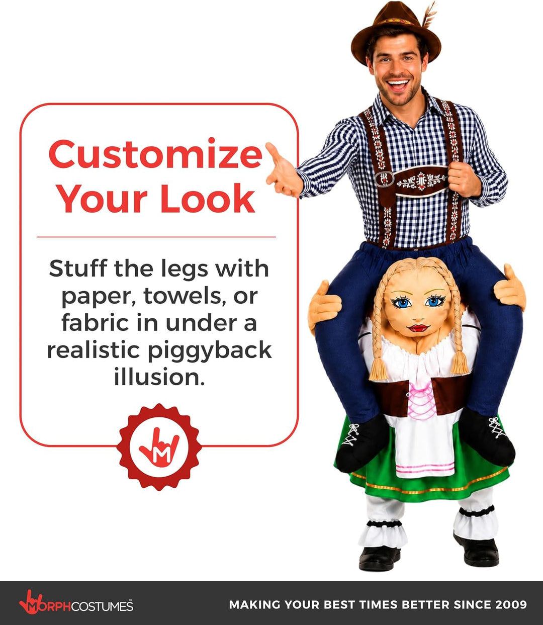Morph MCPBGB Huckepack Kostüm Costumes, Oktoberfest, Einheitsgrösse, Oktoberfest