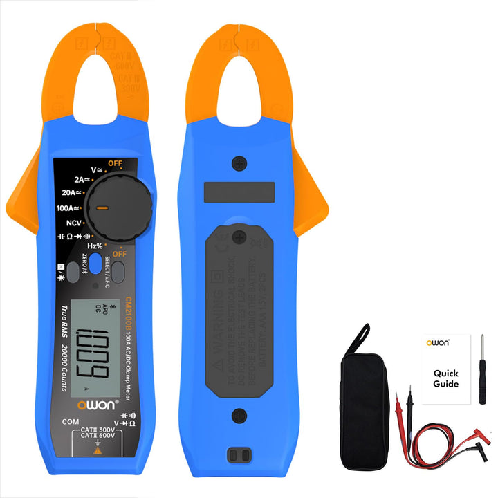 OWON CM2100B Bluetooth Mini Digital Klemme Meter 100A AC DC Aktuell Stromspannung Echter RMS Zange A