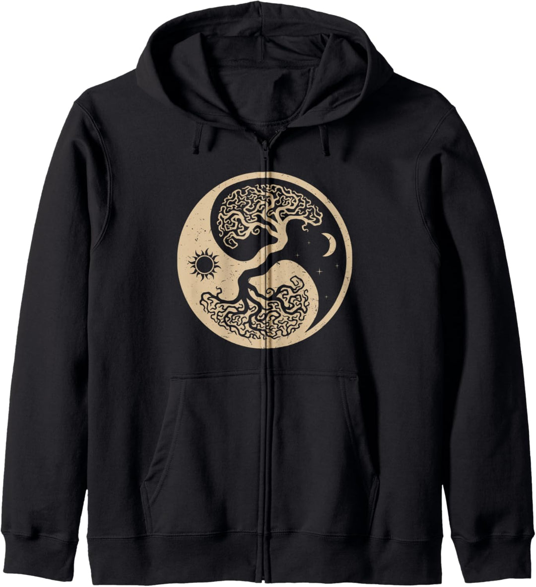 Yin Yang Bonsai Baum Japan Buddha Zen Meditation Geschenk Kapuzenjacke