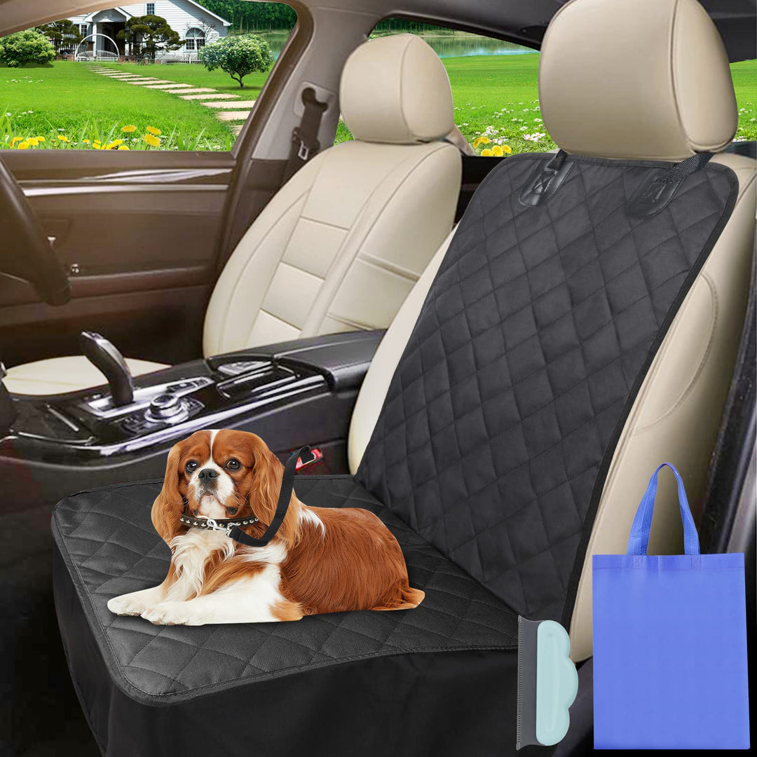 Satisby Auto Vordersitzbezug für Hunde- H55cm*W47.5cm Universell rutschfest Verstellbar Hund Autosit