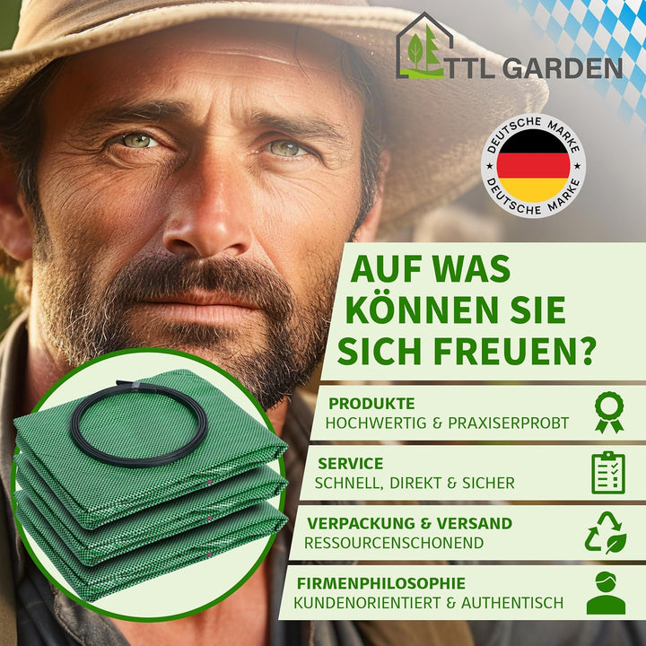 TTL Garden 3x 272L SUPER SOLID Gartensack grün - DOPPELTER BODEN 2x200 gsm extra stabil & reissfest