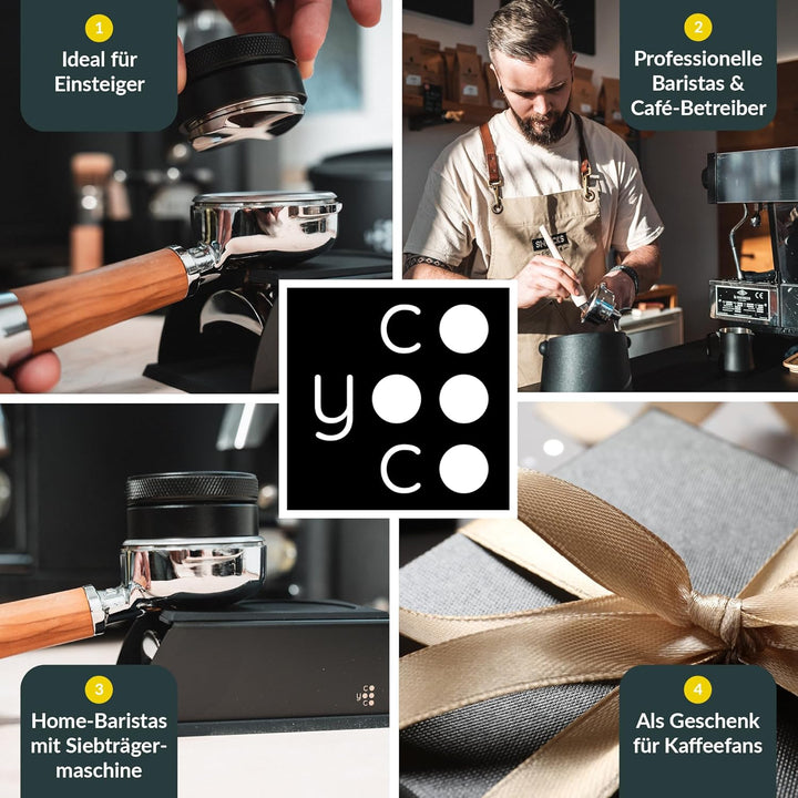 Coyooco Leveler 58mm aus Edelstahl - Einstellbarer Coffee Distributor - Kaffeeverteiler für Siebträg