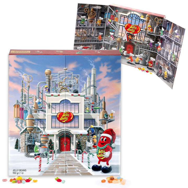 Jelly Belly Adventskalender - 24 verschiedene Sorten, 192g - Perfekt für Jelly Belly Fans zum Auspro