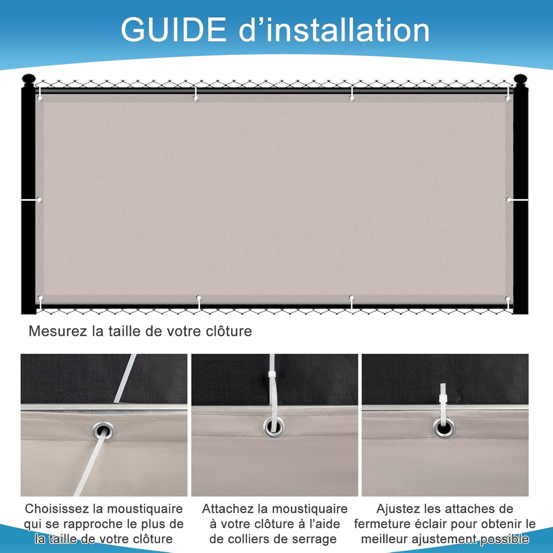 SUNNY GUARD Balkon Sichtschutz Wetterfest 90x600cm Balkonverkleidung Balkonabdeckung Balkonumspannun