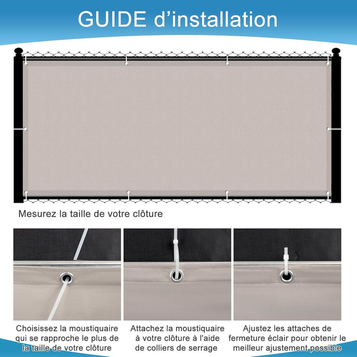 SUNNY GUARD Balkon Sichtschutz Wetterfest 90x600cm Balkonverkleidung Balkonabdeckung Balkonumspannun