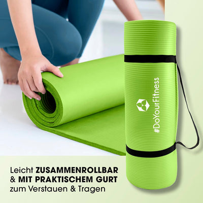 #DoYourFitness Yogamatte rutschfest | 183cm x 61cm oder XXL 190cm x 100cm | Stärke von 0,8cm bis 2cm